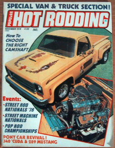 POPULAR HOT RODDING 1976 NOV - 340 SIX PACK, MOODY BLUES